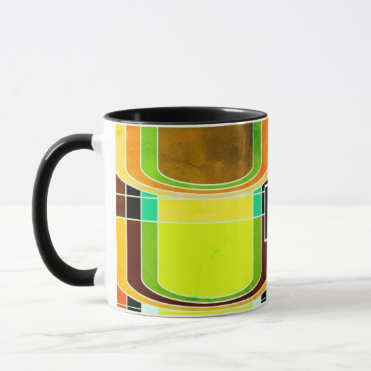Mug Coloré Funky Retro Inspiré (Gauche)