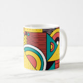 Mug Coloré géométrique : motif abstrait. (Devant droit)