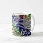 Mug Coloré Graphique géométrique Rainbow Star Thé de c (Devant droit)