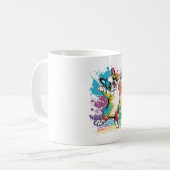 Mug Coloré Kawaii Dancing Boston Terrier (Devant gauche)