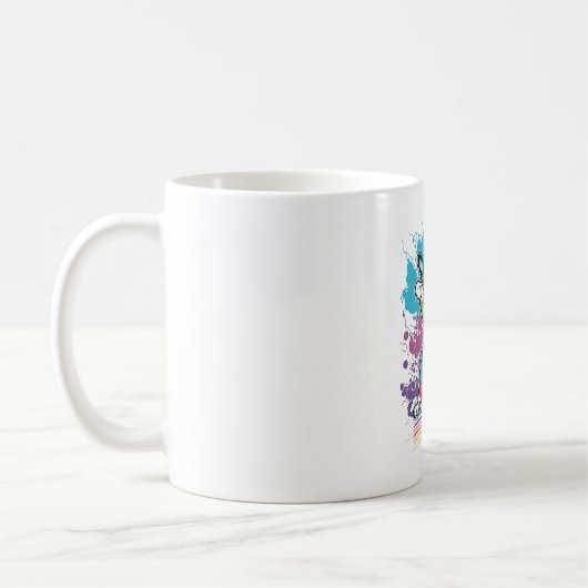 Mug Coloré Kawaii Dancing Boston Terrier (Gauche)