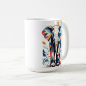 Mug Coloré Matisse Inspiré Elephant Design (Devant droit)