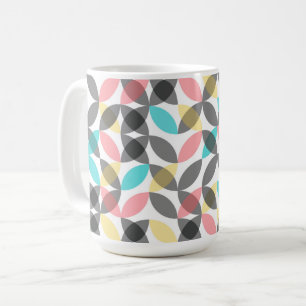 Mug Coloré, moderne, gai, géométrique circulaire