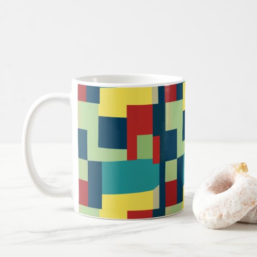 Mug Coloré Moderne Géométrique Abstraite (Avec donut)