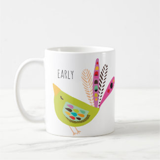 Mug Coloré moderne Oiseau précoce 