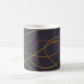 Mug Coloré, moderne, simple, tendance, courbes lignes (Centre)