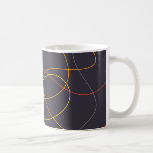 Mug Coloré, moderne, simple, tendance, courbes lignes