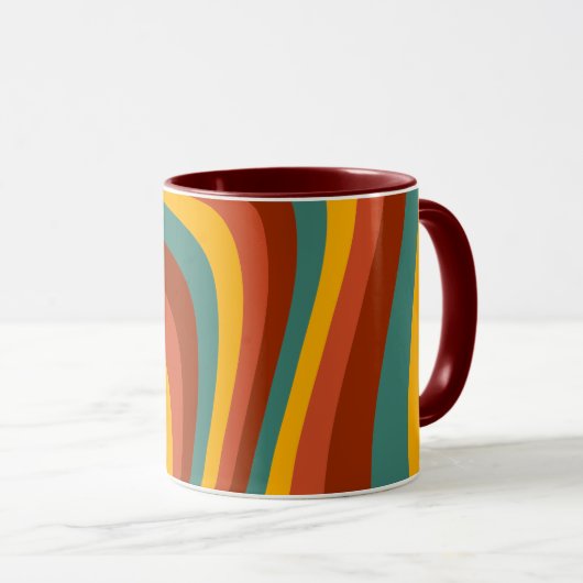 Mug Coloré ondulé (Devant droit)