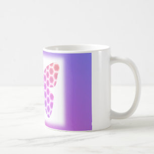 Mug Coloré Peach rose violet orné de papillon géométri
