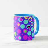 Mug coloré Polka Dot Party (Devant droit)
