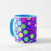 Mug coloré Polka Dot Party (Devant gauche)