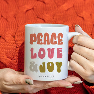 Mug Coloré Rétro Groovy Paix Amour Joie Vacances