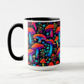 Mug Coloré Super de la bioluminescence Champignons (Gauche)