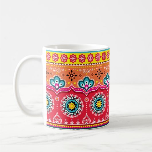 Mug Coloré tribal ethnique sans couture motif (Gauche)
