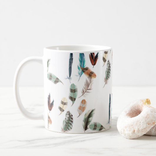 Mug Colored feathers (Avec donut)