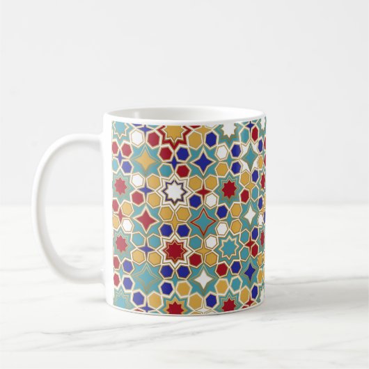Mug Colorée mosaïque islamique Motif sans couture (Gauche)