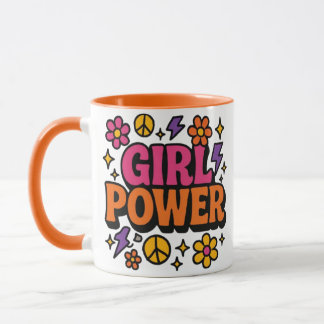 Mug Colorée Retro Girl Power