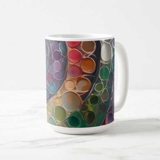 Mug colorés et modernes, décossés (Devant droit)