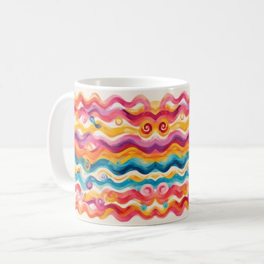 Mug Colorful Abstract Wave (Devant gauche)