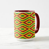 Mug Colorful African Kente Pattern (Devant droit)