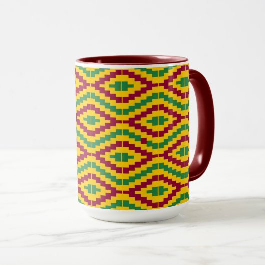 Mug Colorful African Kente Pattern (Devant droit)