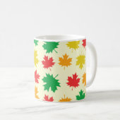 Mug Colorful Autumnal Leafs - Nature Pattern (Devant droit)