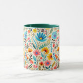 Mug Colorful Blooming Wildflower Yellow Interior Combo (Centre)
