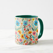 Mug Colorful Blooming Wildflower Yellow Interior Combo (Devant droit)