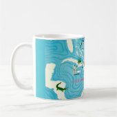 Mug Colorful Caribbean Map  (Gauche)