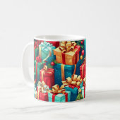 Mug Colorful Christmas Gifts,  Holiday Tree Pattern  (Devant gauche)