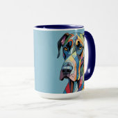 Mug Colorful Cubist Great Dane  (Devant droit)
