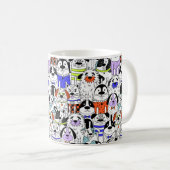 Mug Colorful Dog Crowd Pattern Medium Gift Bag (Devant droit)