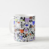 Mug Colorful Dog Crowd Pattern Medium Gift Bag (Devant gauche)