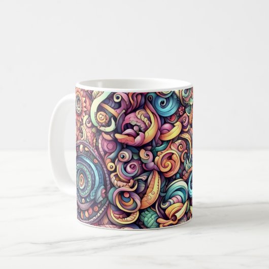 Mug Colorful doodle (Devant gauche)