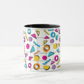 Mug Colorful Eighties 80's Retro Motif géométrique (Centre)