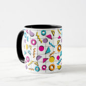Mug Colorful Eighties 80's Retro Motif géométrique (Devant gauche)