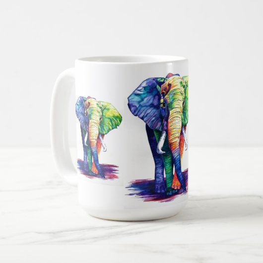 Mug Colorful elephant (Devant gauche)