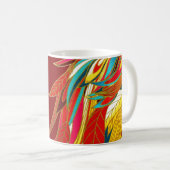 Mug Colorful Exotic Tribal Feathers Red (Devant droit)