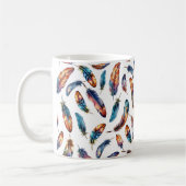 Mug Colorful Falling Feather Art - Boho Graphic Print (Gauche)