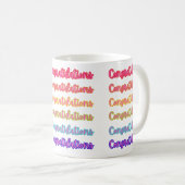 Mug Colorful Félicitations Texte Pour Graduation (Devant droit)