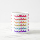 Mug Colorful Félicitations Texte Pour Graduation (Centre)