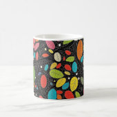Mug 🌼 Colorful Floral Pattern on Black - Bold & Vibra (Centre)