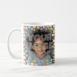 Mug Colorful Fun Pastel Bubble Frame Bordure pour Phot