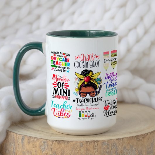 Mug Colorful Funny Meilleur Enseignant Appréciation