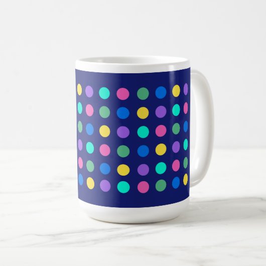 Mug Colorful Geometric Dots Drinkware Design -  (Devant droit)