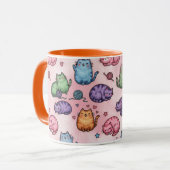 Mug Colorful Kawaii Chubby Cats Pattern (Devant gauche)