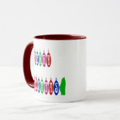 Mug Colorful Merry Christmas Ornament (Devant gauche)