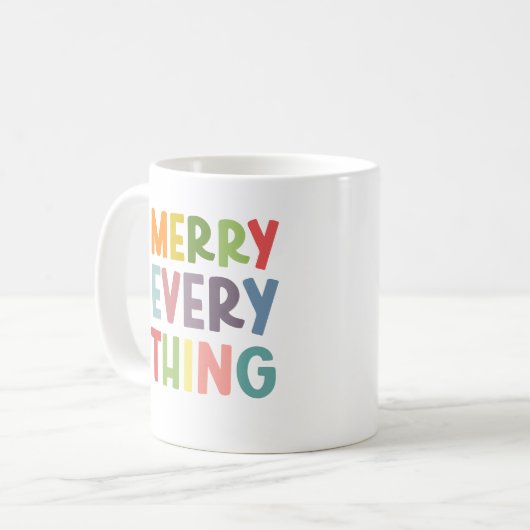 Mug Colorful Merry Everything Inclusive Holiday custom (Devant gauche)