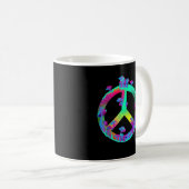 Mug Colorful Mushrooms Goblincore Peace Sign Tie Dye R (Devant droit)