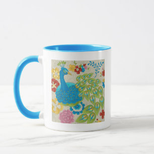 Mug Colorful Peacock et Fleurs